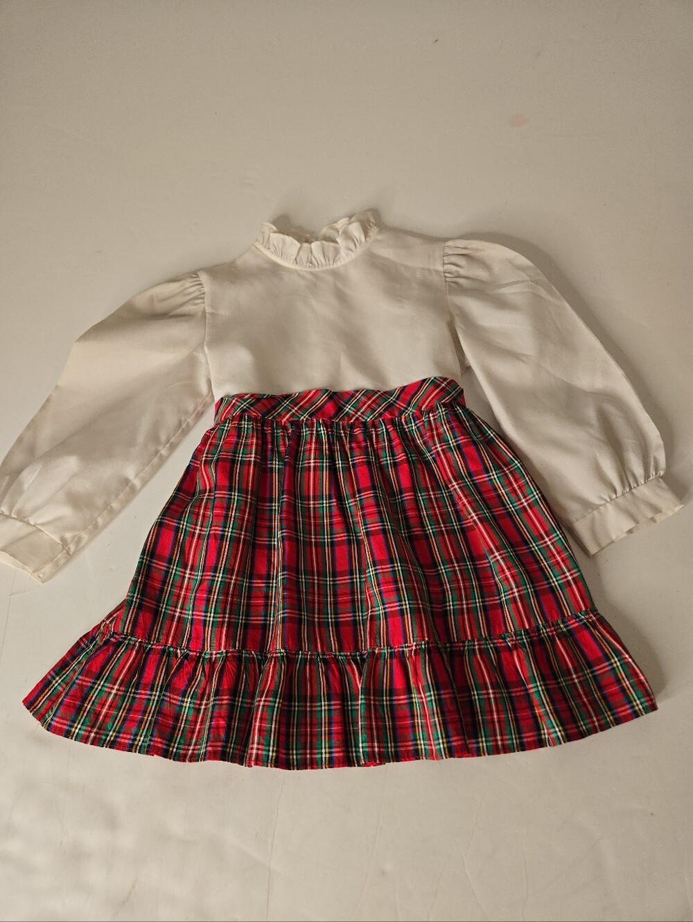 Walt Disney Productions Sears Vintage Winnie The Pooh Plaid Dress Made In USA